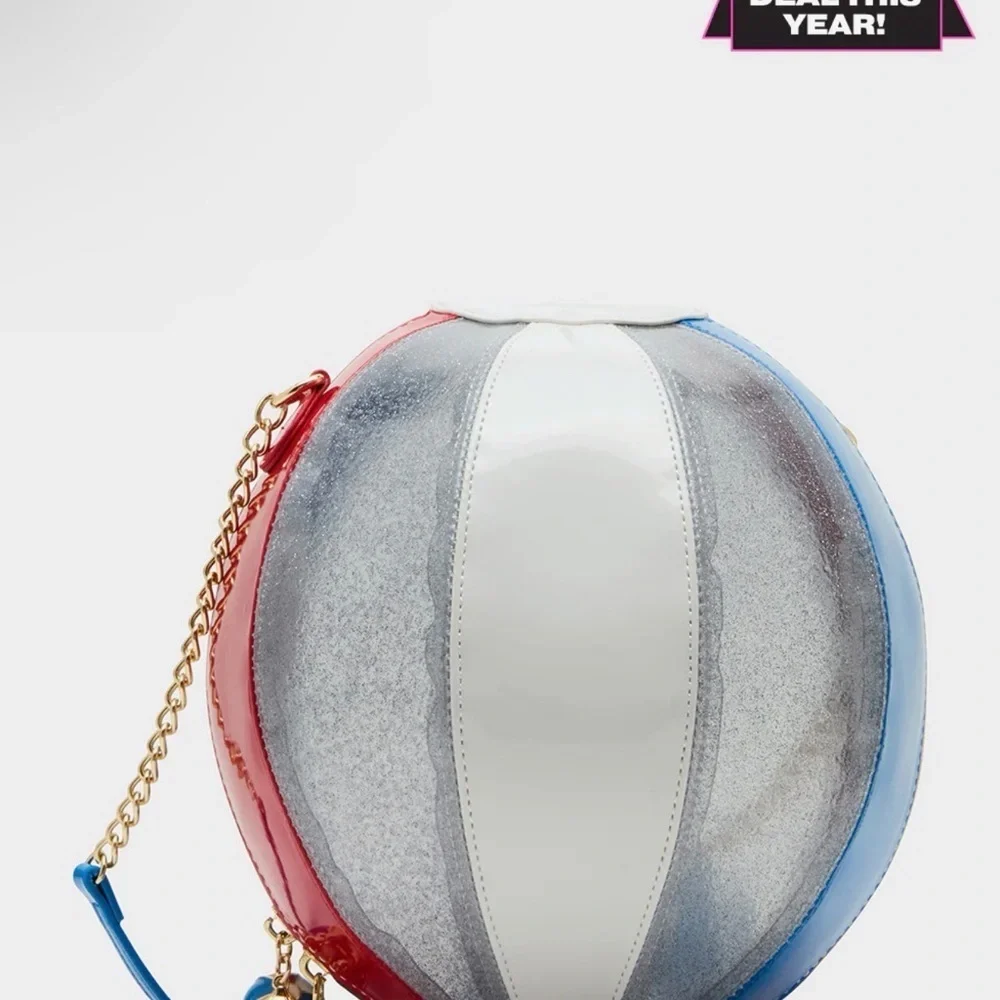 Betsey Johnson KITSCH HAVIN A BALL AMERICAN FLAG Crossbody Bag NWT